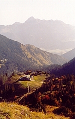 Blick zum Taubensteinhaus